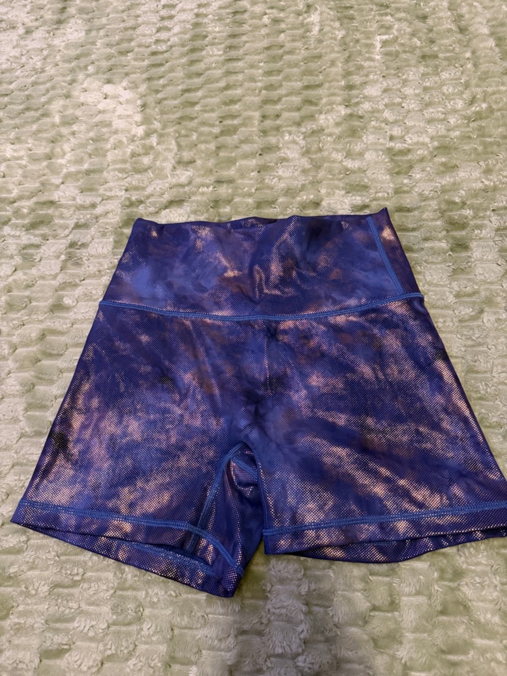 Aerie medium High-Waist Metallic Blue Women’s Active Shorts